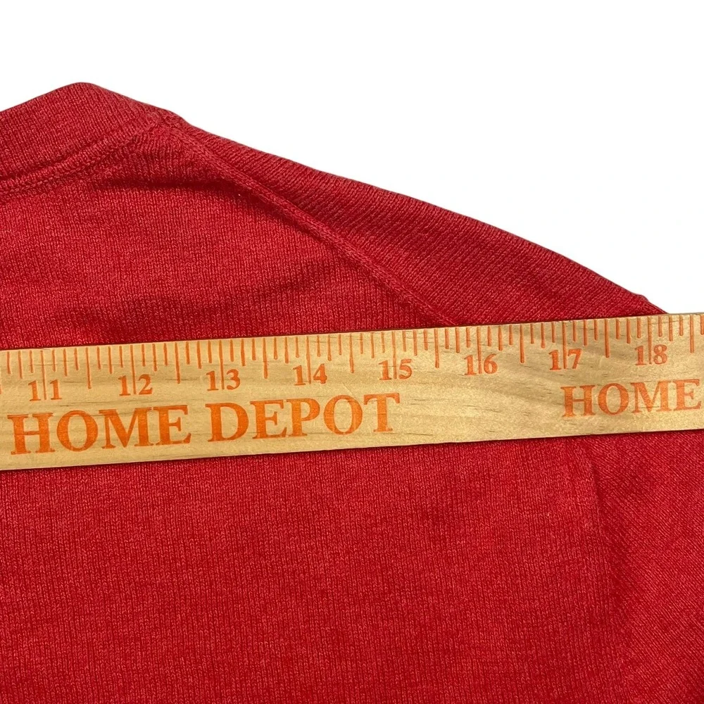 Banana Republic Sweater Mens Large Red Cotton Cashmere Crewneck Lightweight Knit